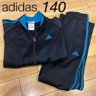 アディダス(adidas)のadidas アディダス　ジャージ　上下　黒　水色　ラメ　140(その他)