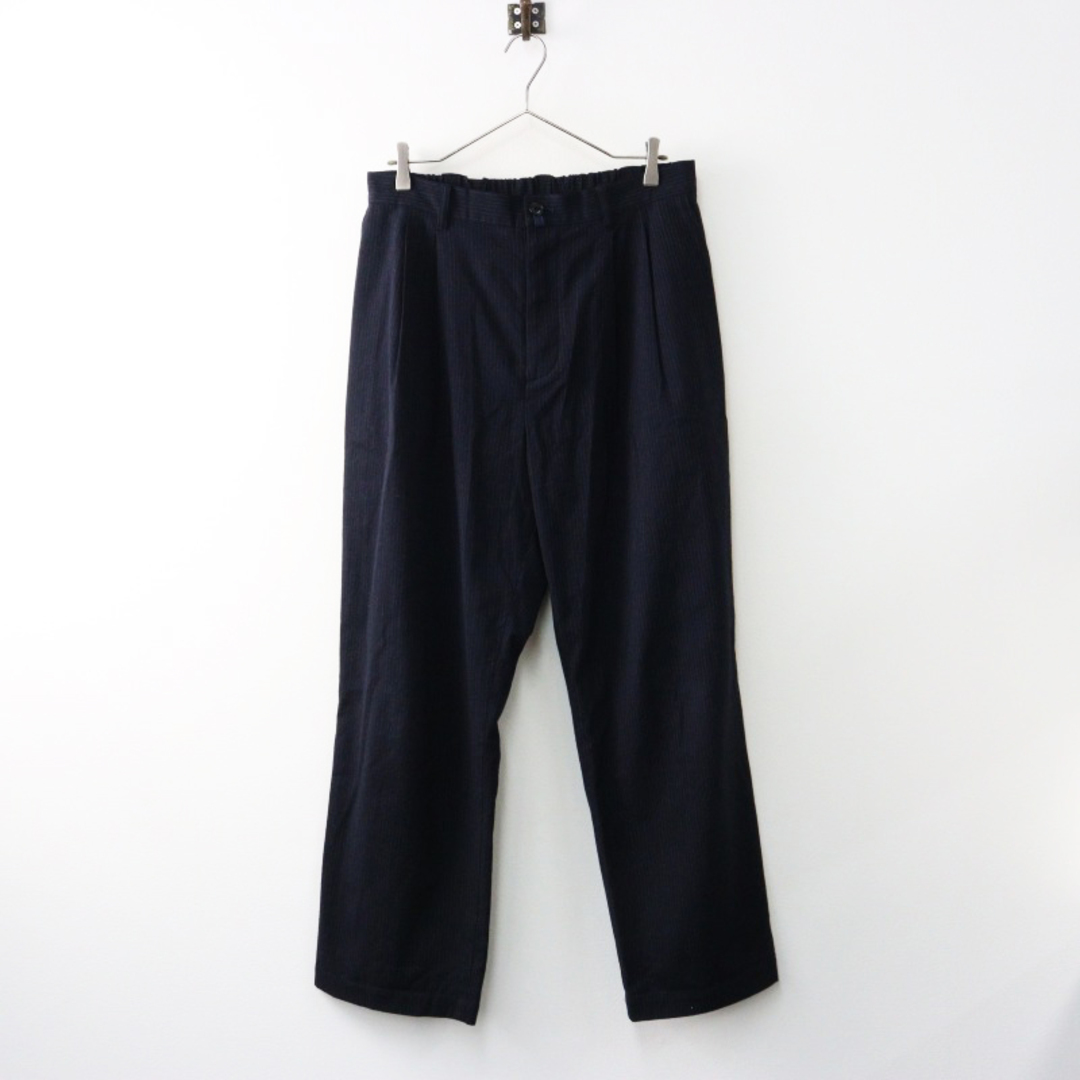 2024AW メンズ コンフェクト CONFECT シルクネップストライプイージートラウザーズ 4/ネイビー ボトムス ネストローブ【2400014410204】
