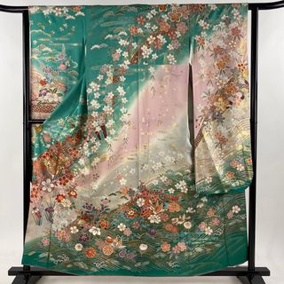 振袖 身丈155.5cm 裄丈61.5cm 正絹 名品 【中古】(着物)