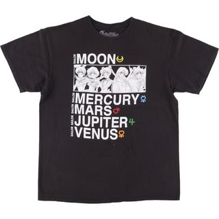 古着 SAILOR MOON 美少女戦士セーラームーン アニメ キャラクタープリントTシャツ メンズL相当 /eaa551290(Tシャツ/カットソー(半袖/袖なし))