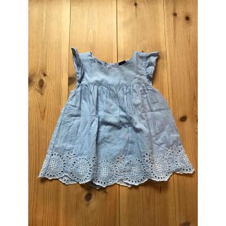 ベビーギャップ(babyGAP)のbaby gap エンブロイダリーフリルトップス 90cm(Tシャツ/カットソー)