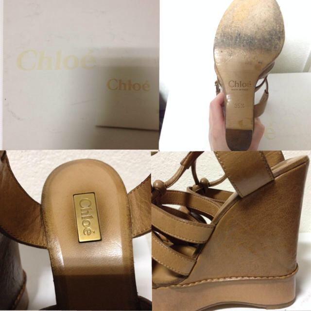Chloe(クロエ)のCHLOE☆レザーウェッジサンダル レディースの靴/シューズ(サンダル)の商品写真