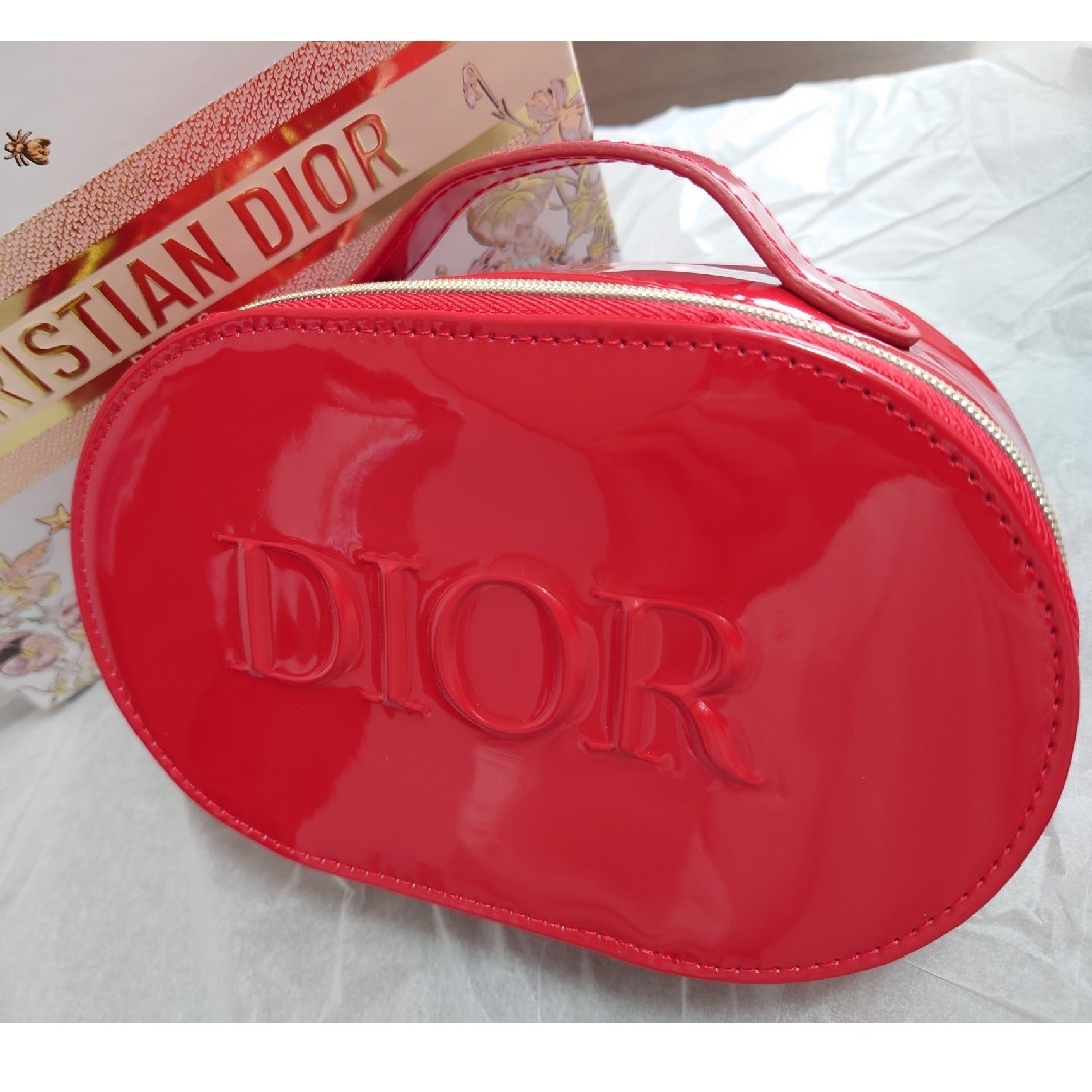 Christian Dior(クリスチャンディオール)のDior ノベルティ ポーチ 赤 ミニバッグ レディースのファッション小物(ポーチ)の商品写真