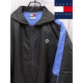 トミーヒルフィガー(TOMMY HILFIGER)のトミーヒルフィガー TOMMY HILFIGER XL グレーナイロンジャケット(ナイロンジャケット)