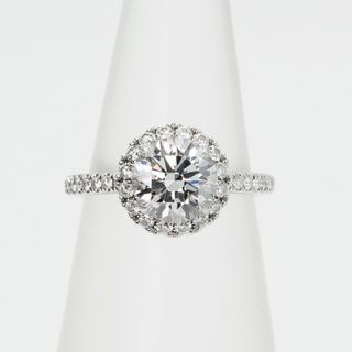 ハリーウィンストン(HARRY WINSTON)のハリーウィンストン HARRY WINSTON ラウンドカット・マイクロパヴェ・リング ラウンドカットマイクロパヴェリング The One by Harry Winston リング 指輪 Pt950 シルバー ダイヤリング 婚約指輪 エンゲージリング プラチナ(リング(指輪))