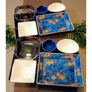 未使用 晩酌セットg28(錦窯?) 2名分(食器)