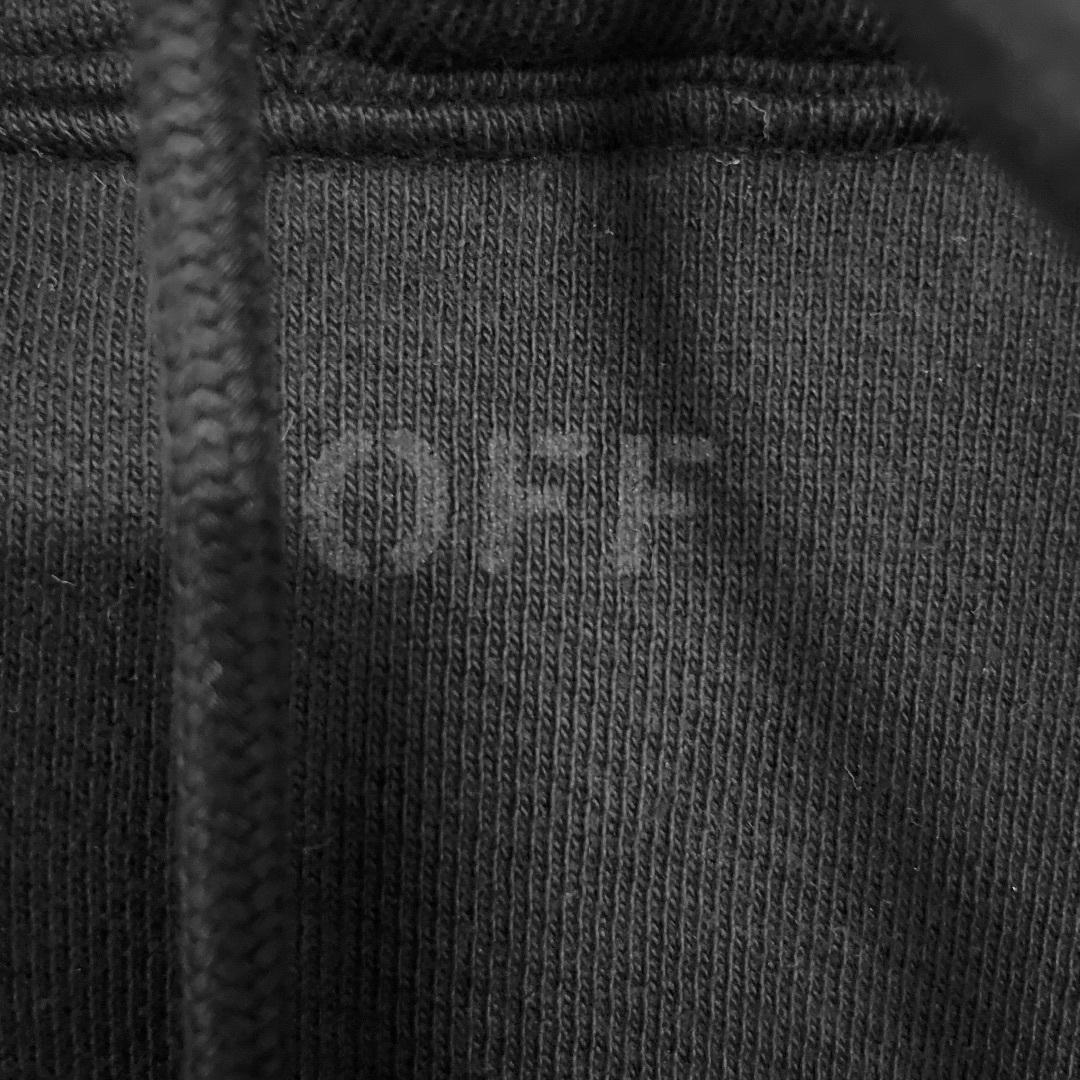 【Off-White】大人気☆ドローストリング パーカー OFF-WHITE (オフホワイト) ブループリント プルオーバー 長袖