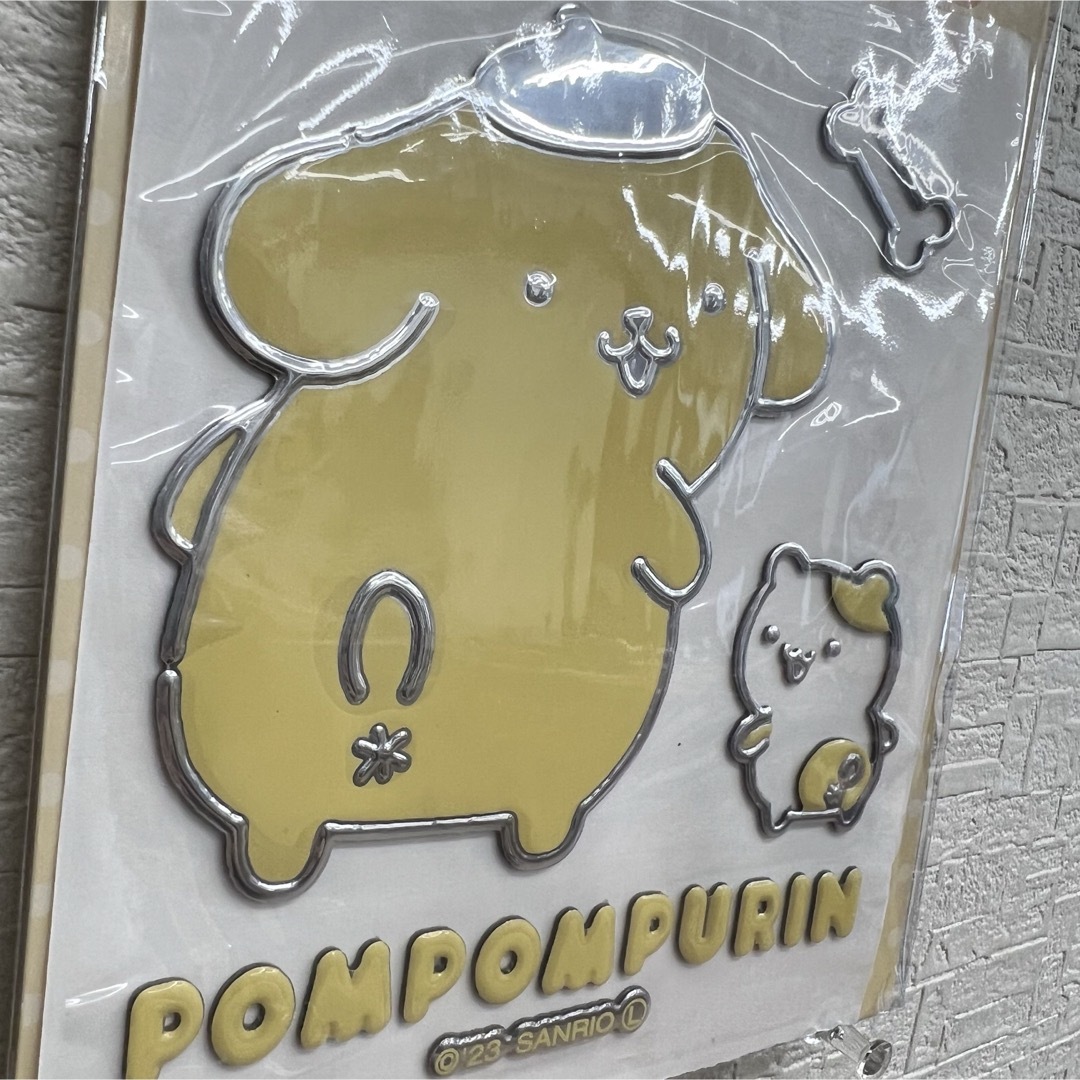 ポムポムプリン(ポムポムプリン)のポムポムプリン エンボスステッカー サンリオキャラクターズ 新品 エンタメ/ホビーのおもちゃ/ぬいぐるみ(キャラクターグッズ)の商品写真