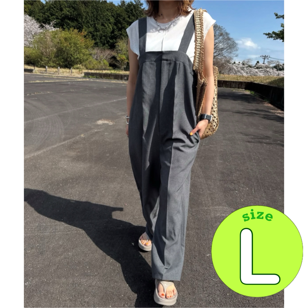しまむら(シマムラ)のしまむら aquaist mayo オールインワン サロペット L グレー レディースのパンツ(オールインワン)の商品写真