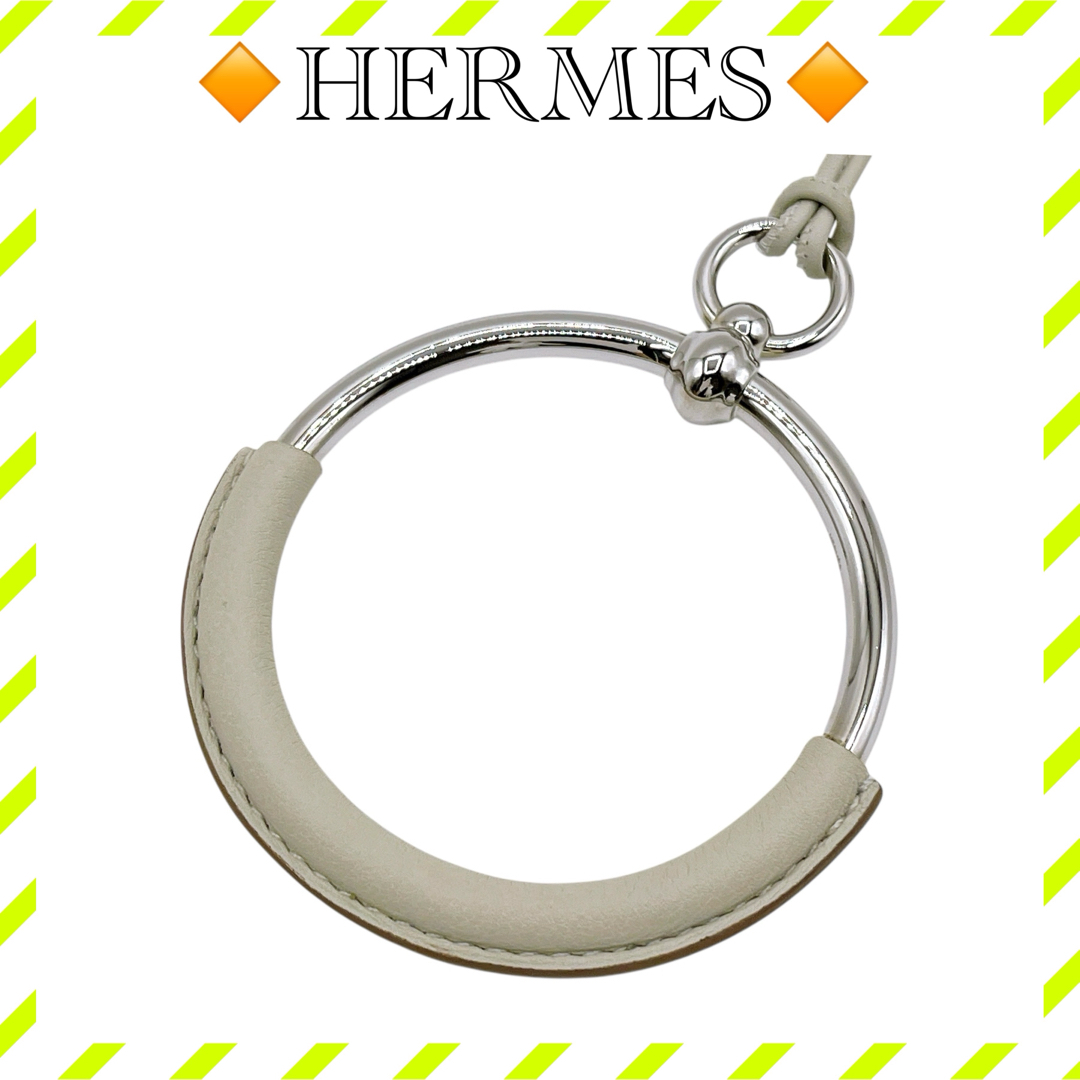HERMES - 美品 エルメス グランド ループ スイフト ネックレス 灰 グレー 銀 シルバー