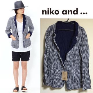 ニコアンド(niko and...)の新品★便利な★リバーシブルチェックジャケット(その他)