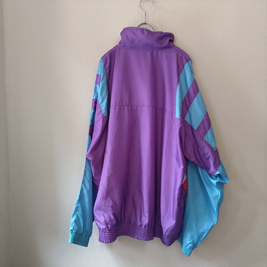 90s 柄ブルゾン ジップブルゾン　マルチカラー メンズのジャケット/アウター(ナイロンジャケット)の商品写真