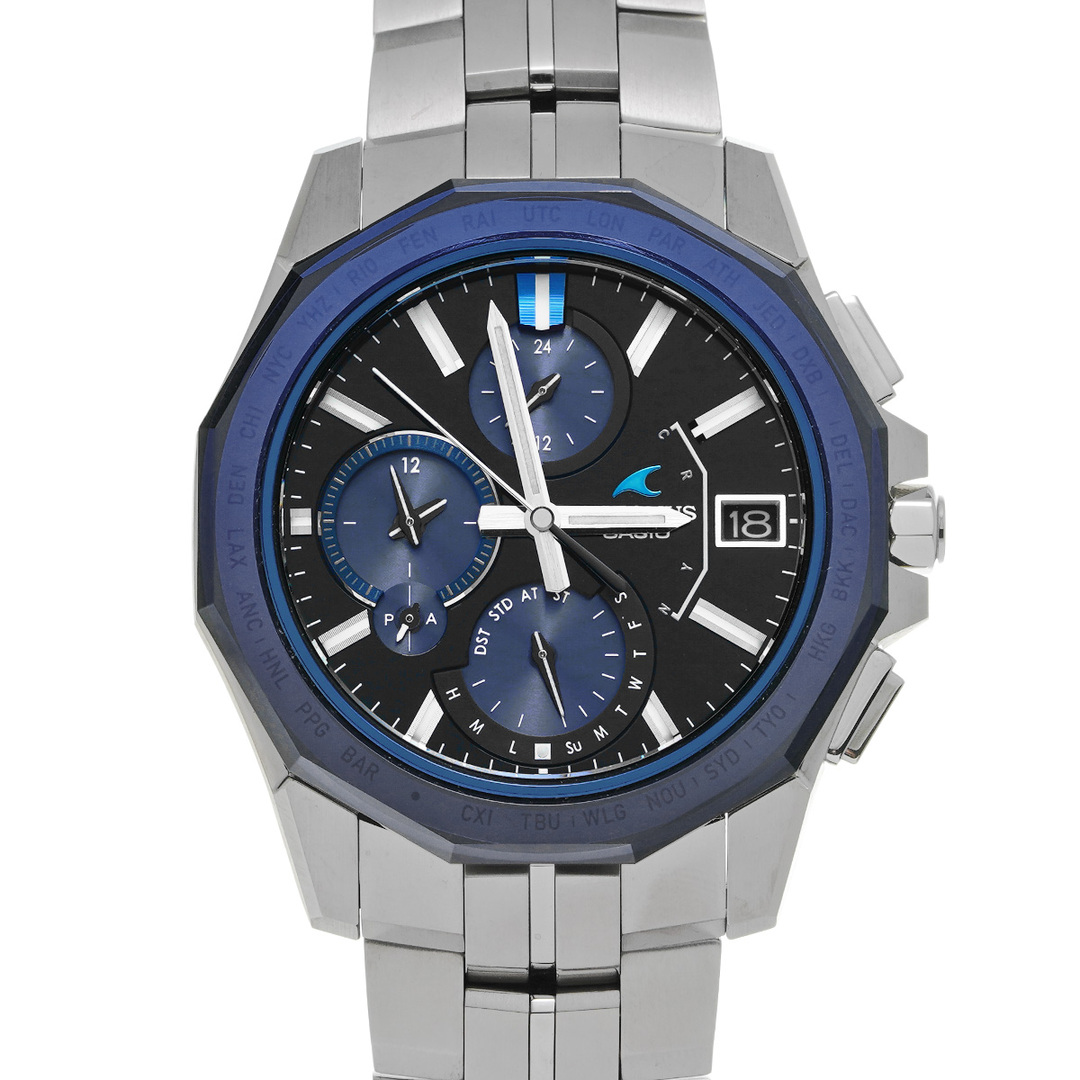 CASIO - 中古 カシオ CASIO OCW-S6000-1AJF ブルー メンズ 腕時計