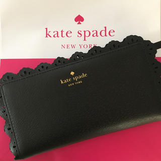 ケイトスペードニューヨーク(kate spade new york)の新品ケイトスペード 好評につき再入荷 レースのトリムが上品で可愛い 長財布(財布)