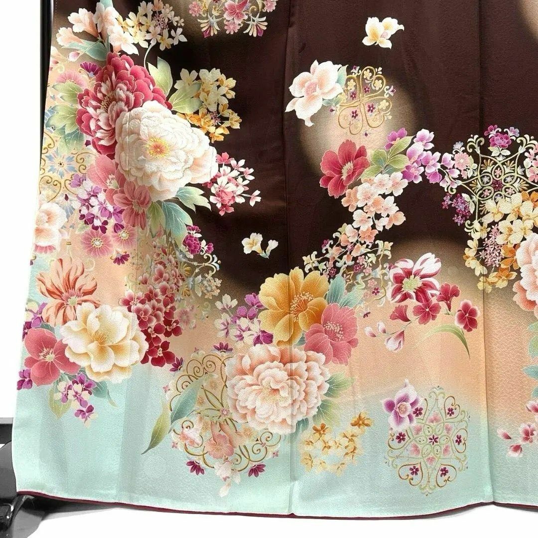 振袖 刺繍 牡丹 花紋 花模様 成人式 晴れの日 着物 045a pの通販
