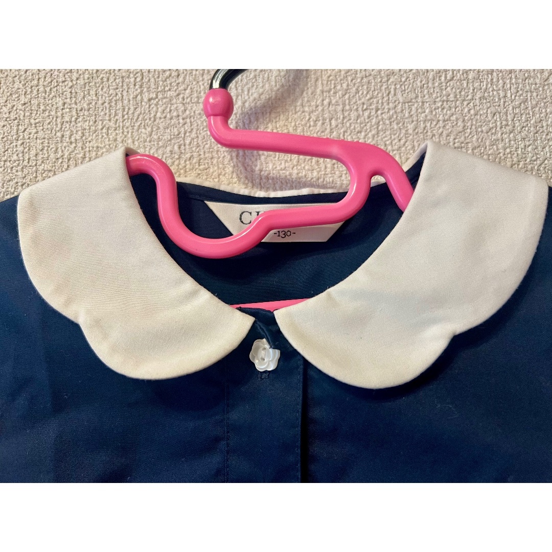 CHOPIN(ショパン)のCHOPIN ネイビーワンピース　130 美品 キッズ/ベビー/マタニティのキッズ服女の子用(90cm~)(ワンピース)の商品写真