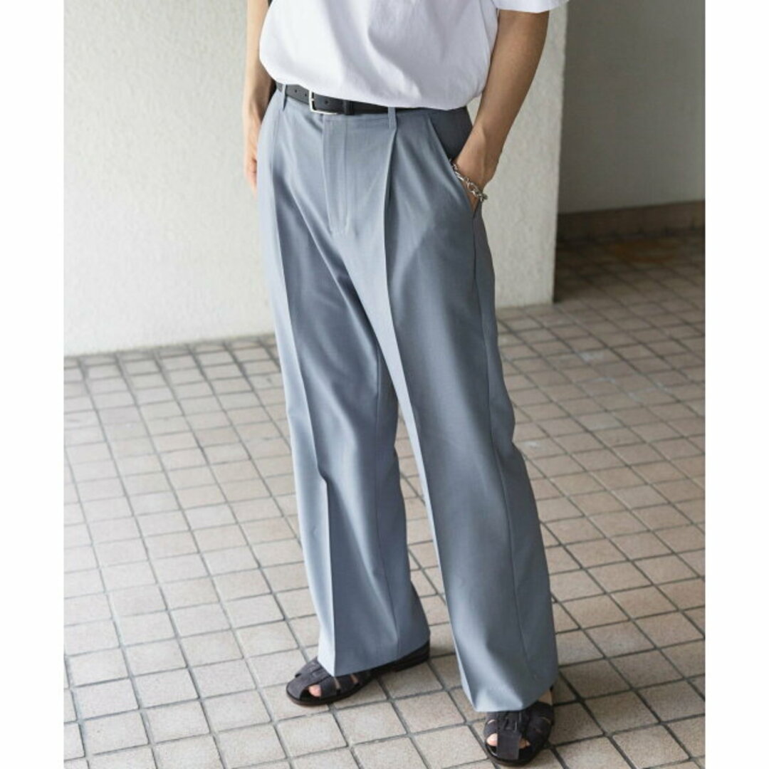 SENSE OF PLACE by URBAN RESEARCH(センスオブプレイスバイアーバンリサーチ)の【BLUE】ドレープフレアスラックス メンズのパンツ(その他)の商品写真
