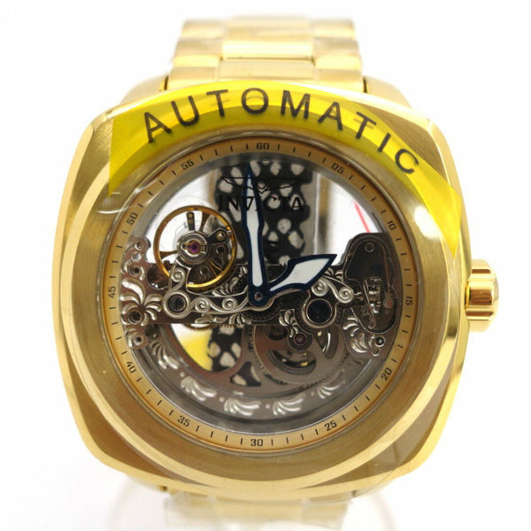 INVICTA - INVICTA ◆ビッグフェイス メンズ 腕時計 ゴールド 自動巻 スケルトン 25235 【メンズ/MEN/男性/ボーイズ/紳士】【腕時計/うでとけい/ウォッチ/Watch】 【自動巻】 ブランド【中古】 [0220523439]