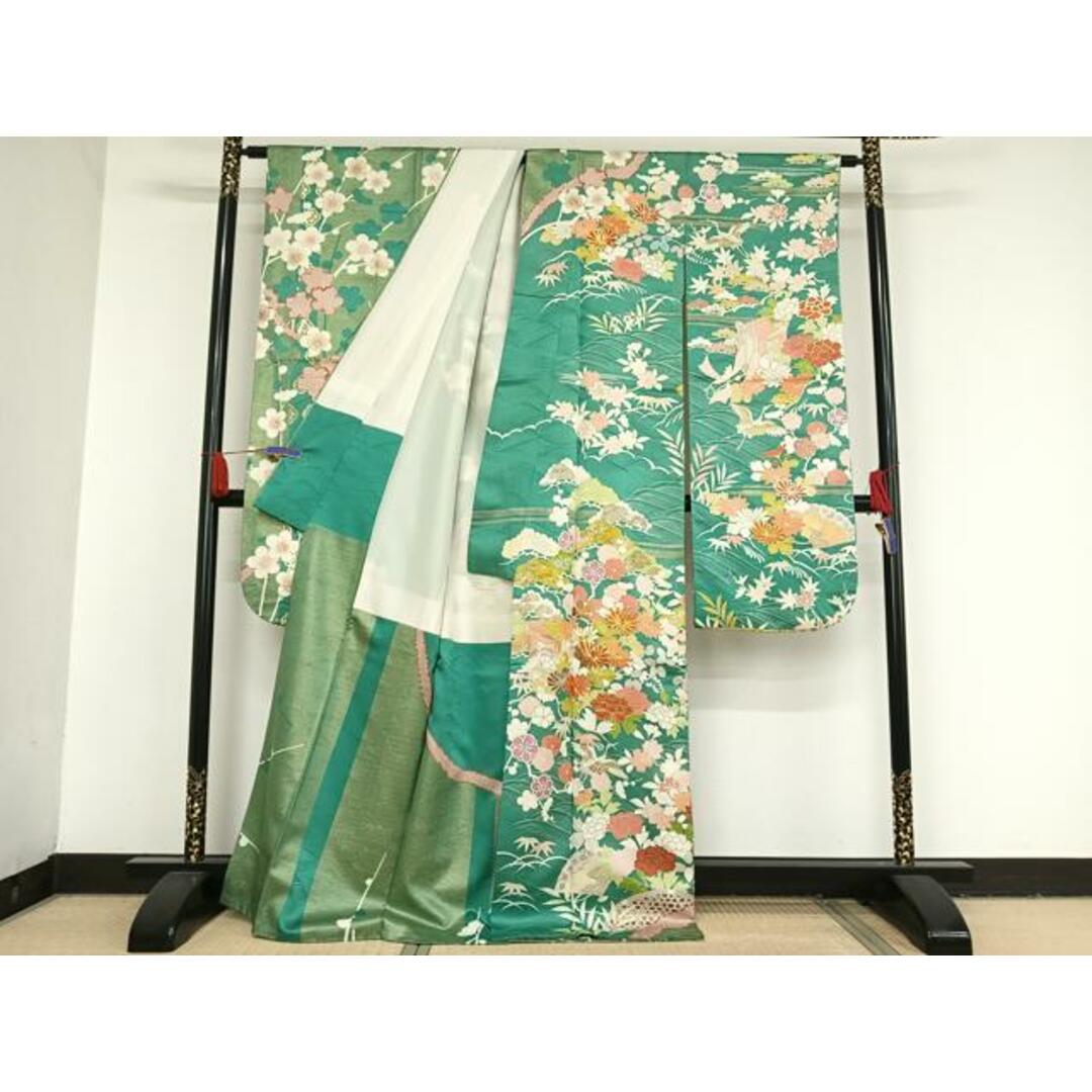 平和屋着物○創業460年・千總 振袖 駒刺繍 御所車飛鶴花文 金糸 平和屋着物○創業460年・千總 振袖 駒刺繍 御所車飛鶴花文 金糸