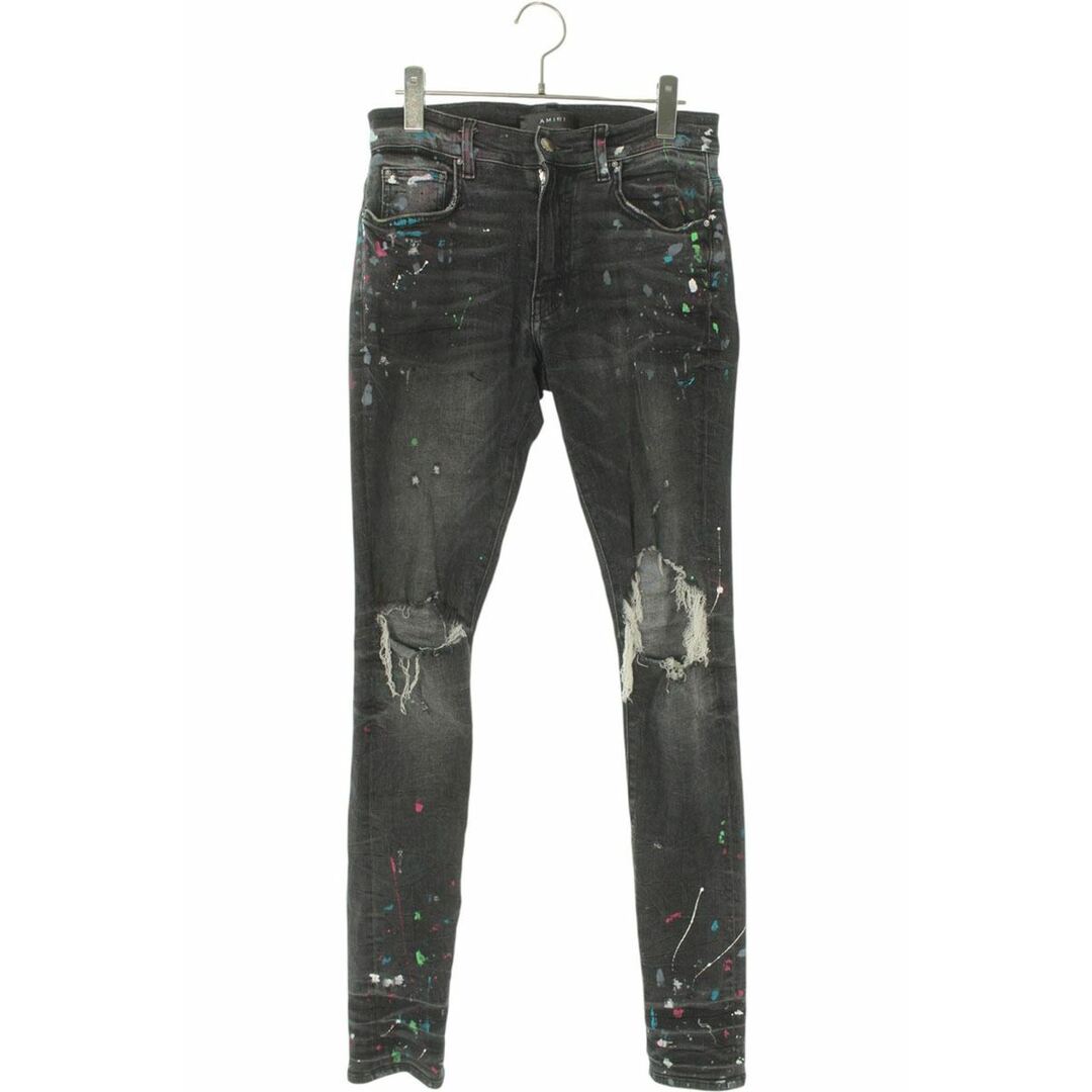 AMIRI - アミリ クラッシュペンキ加工スキニーデニムパンツ AMIRI - アミリ クラッシュペンキ加工スキニーデニムパンツ