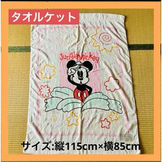 ミッキーマウス(ミッキーマウス)の②中古　Jungle Mickey タオルケット　ディズニー　ジャングルミッキー(タオルケット)