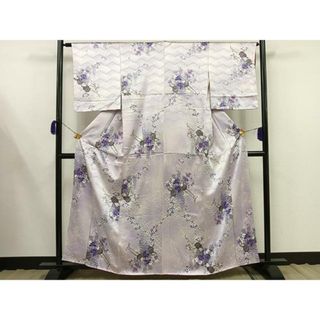 平和屋着物■上質な小紋　花車文　正絹　逸品　未使用　AAAT6759mf(着物)