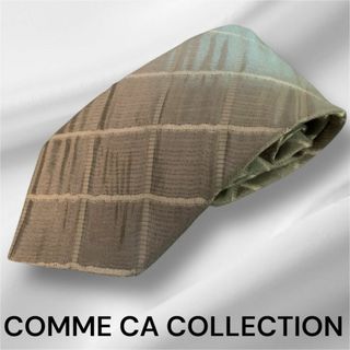 COMME CA COLLECTION グレー チェック柄ネクタイ 大人スタイル(ネクタイ)