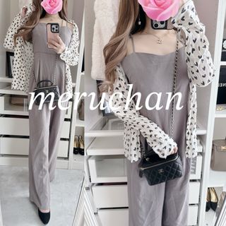 ZARA - 【美品】コーデ売り♡ZARA ハート柄プリントシャツ＆キャミオールインワン
