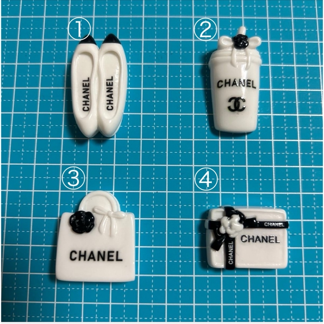デコパーツ プラパーツ バッグ オシャレパーツ カメリア ハンドメイドの素材/材料(各種パーツ)の商品写真