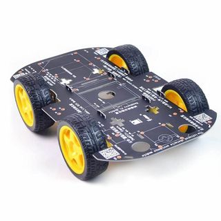 ラズベリーパイ用4 TTモーター付き4WDロボットシャーシキッ(その他)