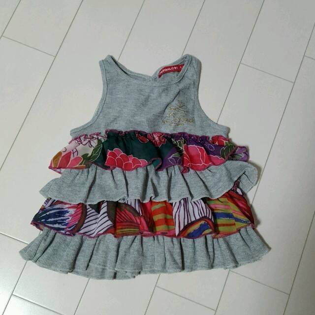 DESIGUAL(デシグアル)のベビーひらひらワンピース キッズ/ベビー/マタニティのベビー服(~85cm)(ワンピース)の商品写真