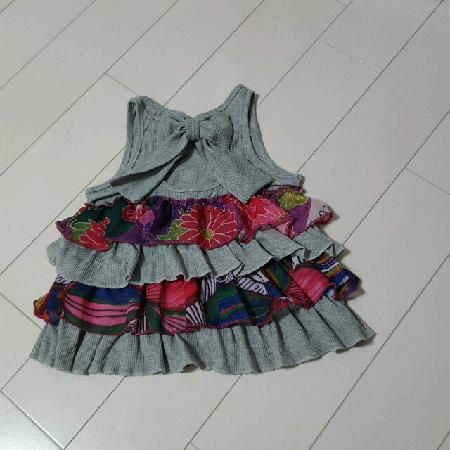 DESIGUAL(デシグアル)のベビーひらひらワンピース キッズ/ベビー/マタニティのベビー服(~85cm)(ワンピース)の商品写真