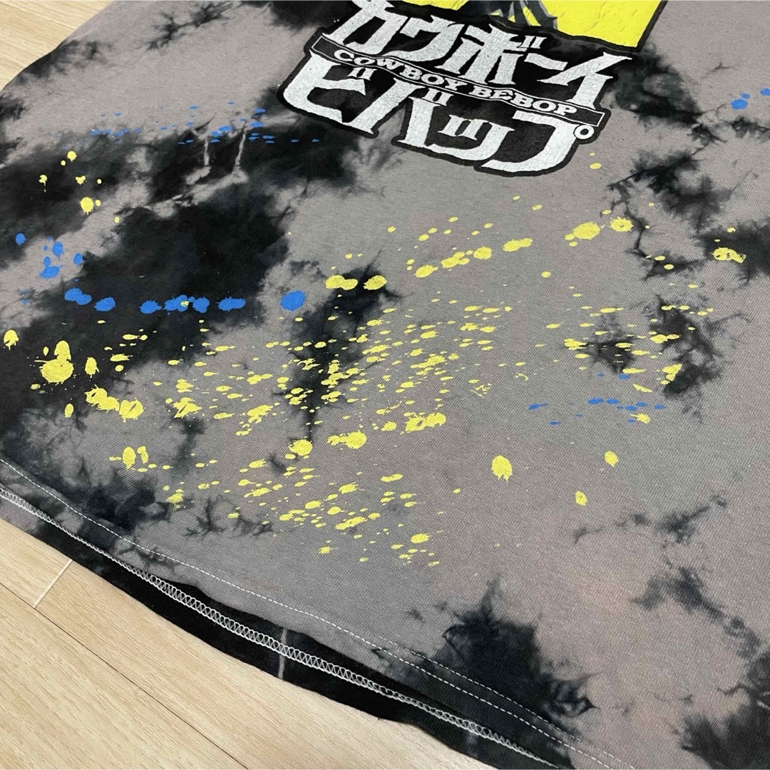 COWBOY BEBOP　Tシャツ　L　グレー　タイダイ柄　ブリーチ　アニメ メンズのトップス(Tシャツ/カットソー(半袖/袖なし))の商品写真