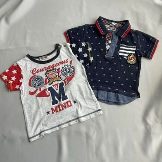 SPUNKY KIDS ネイビー ポロシャツ 100 ＆Ｔシャツ(Tシャツ/カットソー)