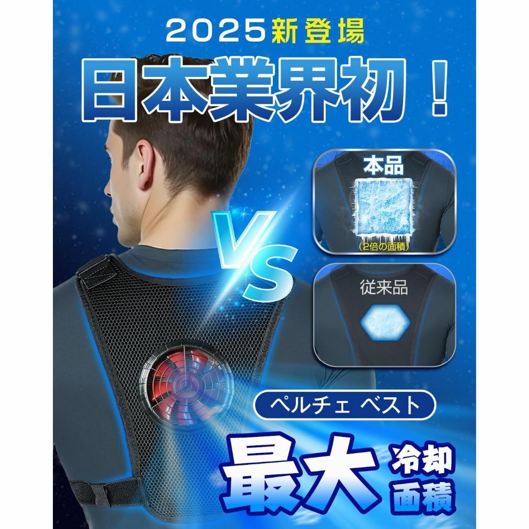 ✨在庫1点で終了✨ペルチェ ベスト　超大冷却面・冷却ブレート付き ペルチェ ベスト2025超大冷却面・冷却ブレート付きの通販 by ay