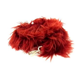 フェンディ(FENDI)の■新品■未使用■ FENDI フェンディ ストラップユー ファー×レザー バッグ用 ショルダーストラップ 肩掛け レッド系 FM6691(その他)