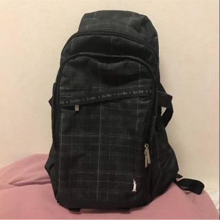 イーストボーイ(EASTBOY)の【ほぼ新品】イーストボーイ★ブラック×ピンクチェック リュック(リュック/バックパック)