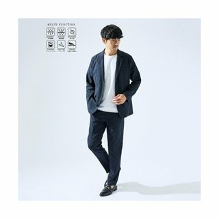 アバハウス(ABAHOUSE)の【ネイビー】【上下2点セット/セットアップ対応】吸水速乾 リネンライク セットアップ / ス(その他)