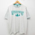 XL★古着 半袖 ビンテージ Tシャツ メンズ 90年代 90s ケネバンクポート 大きいサイズ コットン クルーネック USA製 薄グレー 霜降り 25may23 中古