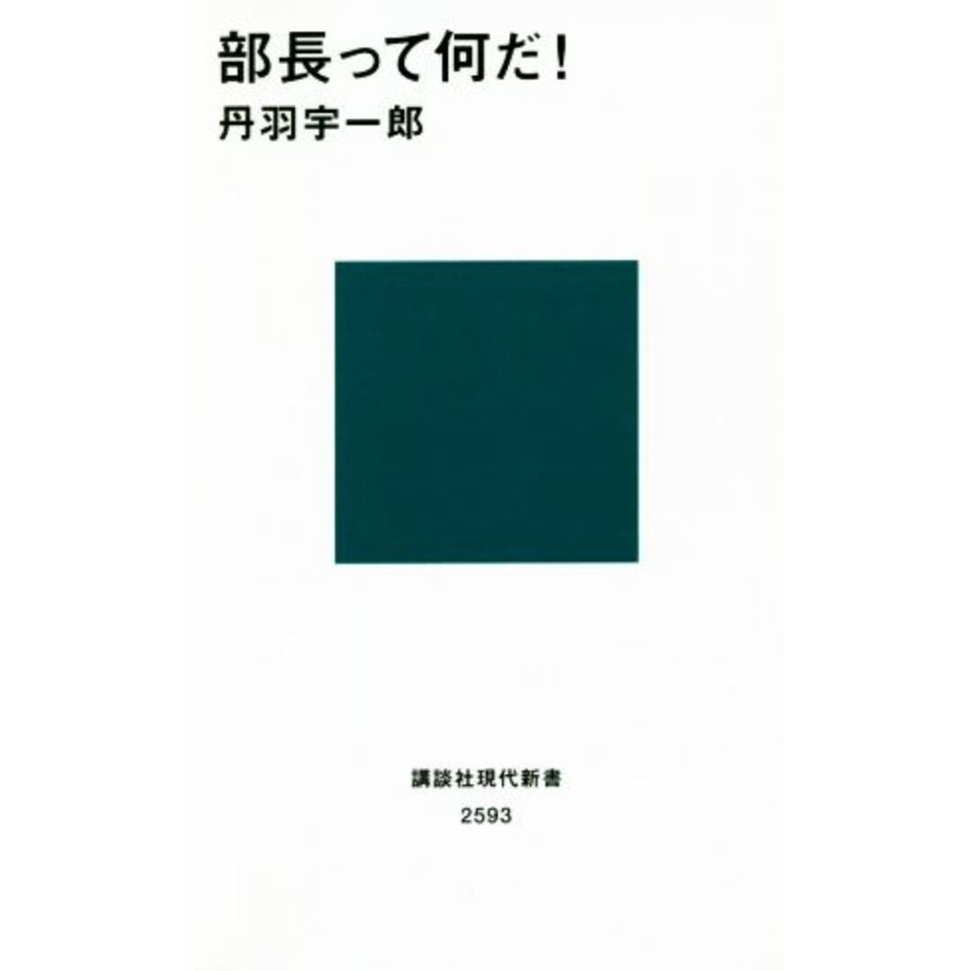 部長って何だ! 講談社現代新書2593/丹羽宇一郎(著者) エンタメ/ホビーの本(ビジネス/経済)の商品写真
