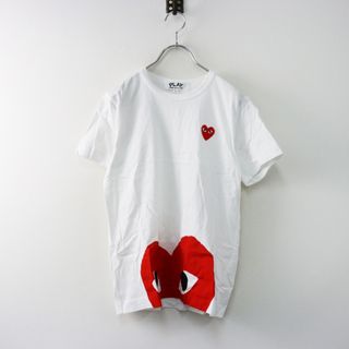 AD2012 プレイコムデギャルソン PLAY COMME des GARCONS ハート ワッペン プリント Tシャツ L/ホワイト コットン 半袖【2400014416299】