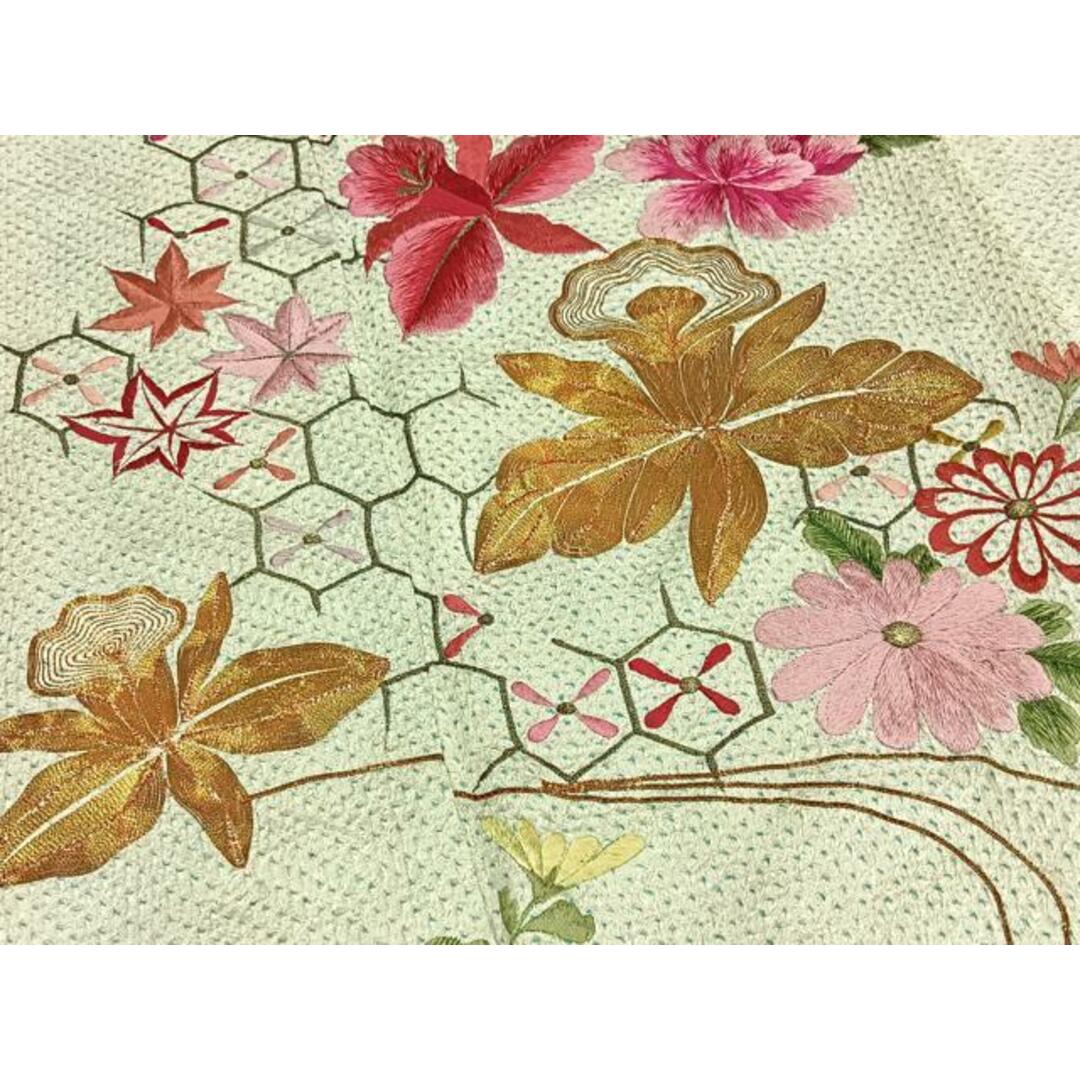 平和屋着物□豪華振袖 駒刺繍 総刺繍 絞り 流水亀甲花文 金糸 平和屋着物□豪華振袖 駒刺繍 総刺繍 絞り 流水亀甲花文 金糸