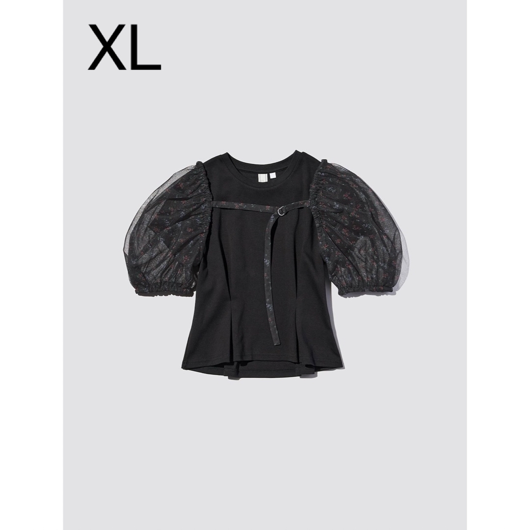 GU(ジーユー)の新品 GU rokh ボレロセット ジーユー ロク ブラック 黒 XL レディースのトップス(Tシャツ(半袖/袖なし))の商品写真