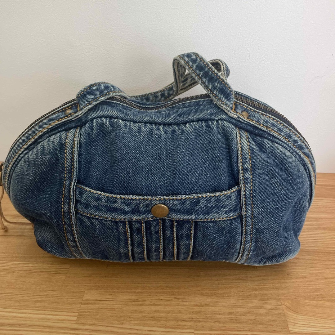 デニムバッグ ハンドメイドのファッション小物(バッグ)の商品写真