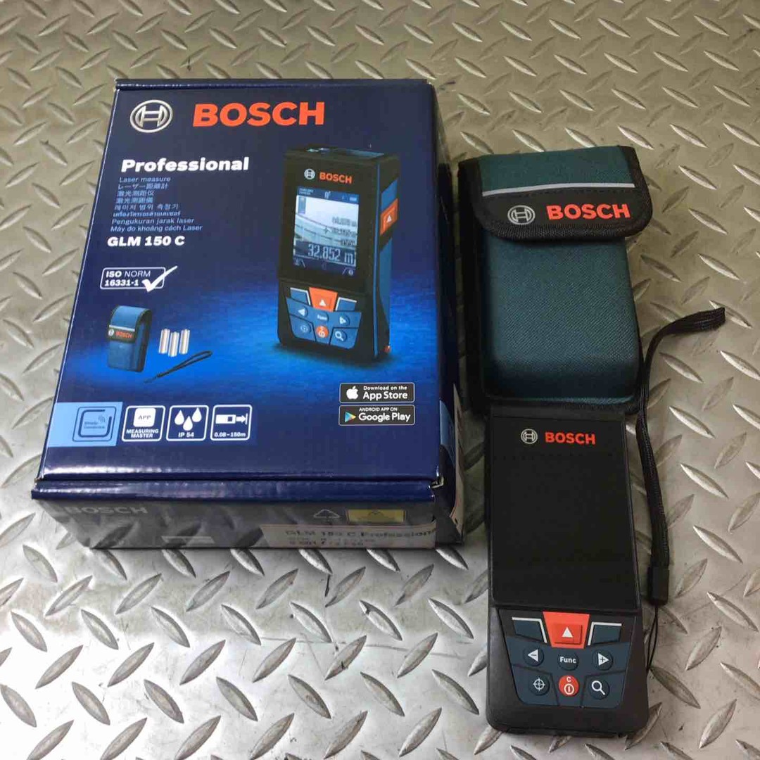 ◇BOSCH ボッシュ データ転送レーザー距離計 GLM150C型【川崎店】 自動車/バイクのバイク(工具)の商品写真