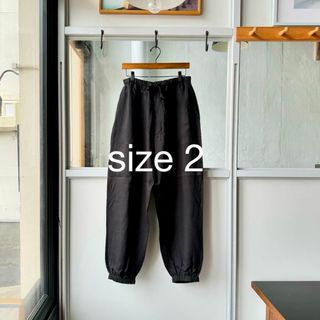 COMOLI 24ssリネンWクロスドローストリングパンツ size2