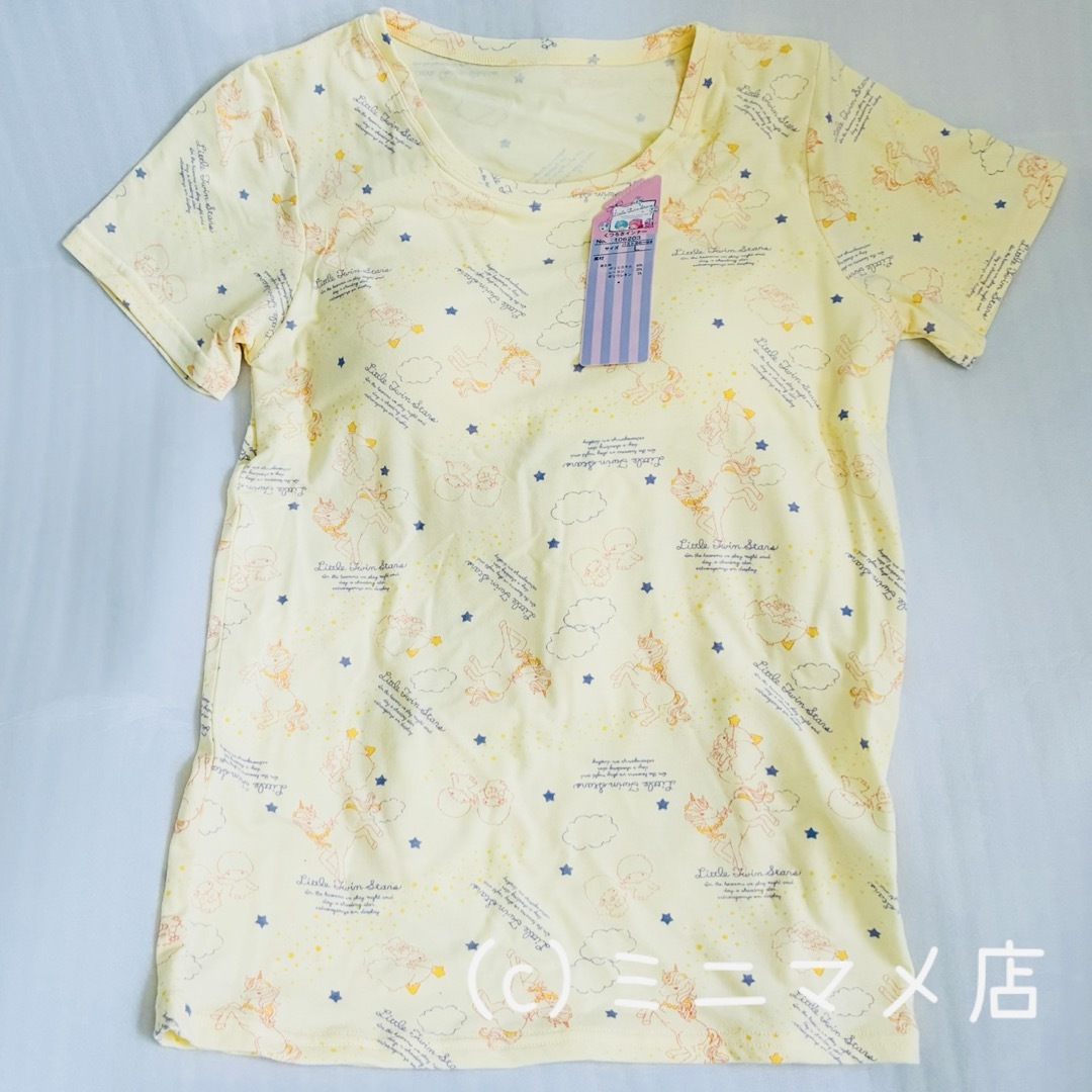 リトルツインスターズ(リトルツインスターズ)の【新品】キキララ 半袖下着 L サイズ くつろぎスタイル パッド付き レディースの下着/アンダーウェア(アンダーシャツ/防寒インナー)の商品写真