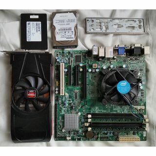 マザー+Xeon X3450+RAM8G+SSD+HDD+グラボ　WIN11動作(PCパーツ)