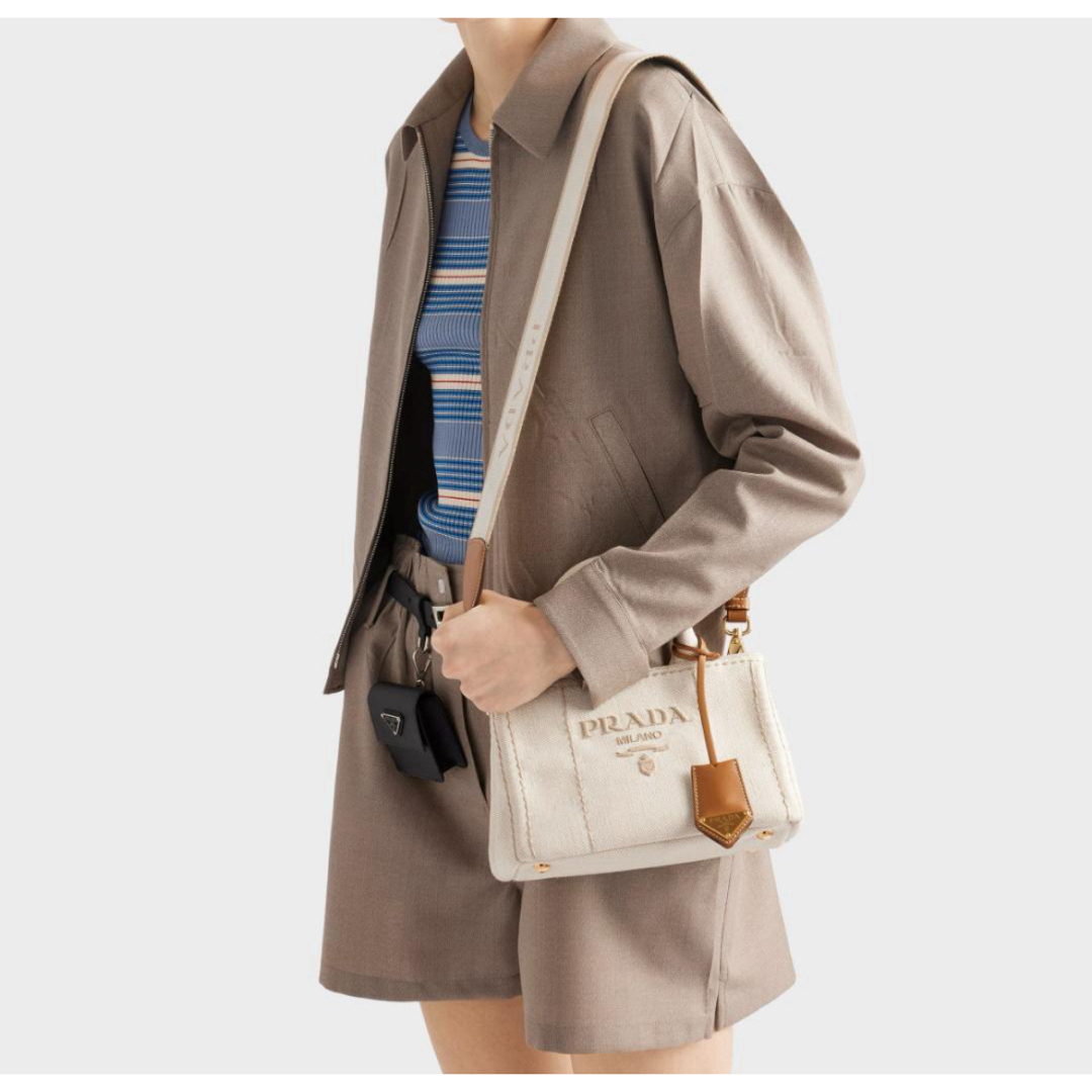 【NEW限定品】 PRADA - 新品未使用！送料込み☆PRADA☆リネンブレンド ミニ バッグ