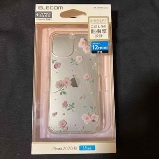 エレコム(ELECOM)のiPhone 12 mini ハイブリッド ケース フラワー(iPhoneケース)